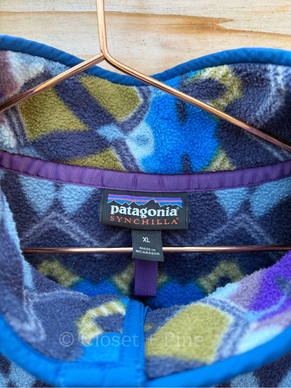 Patagonia Synchilla Snap-T Fleece Pullover Companions Big New Navy Blue Size XL - Picture 4 of 17